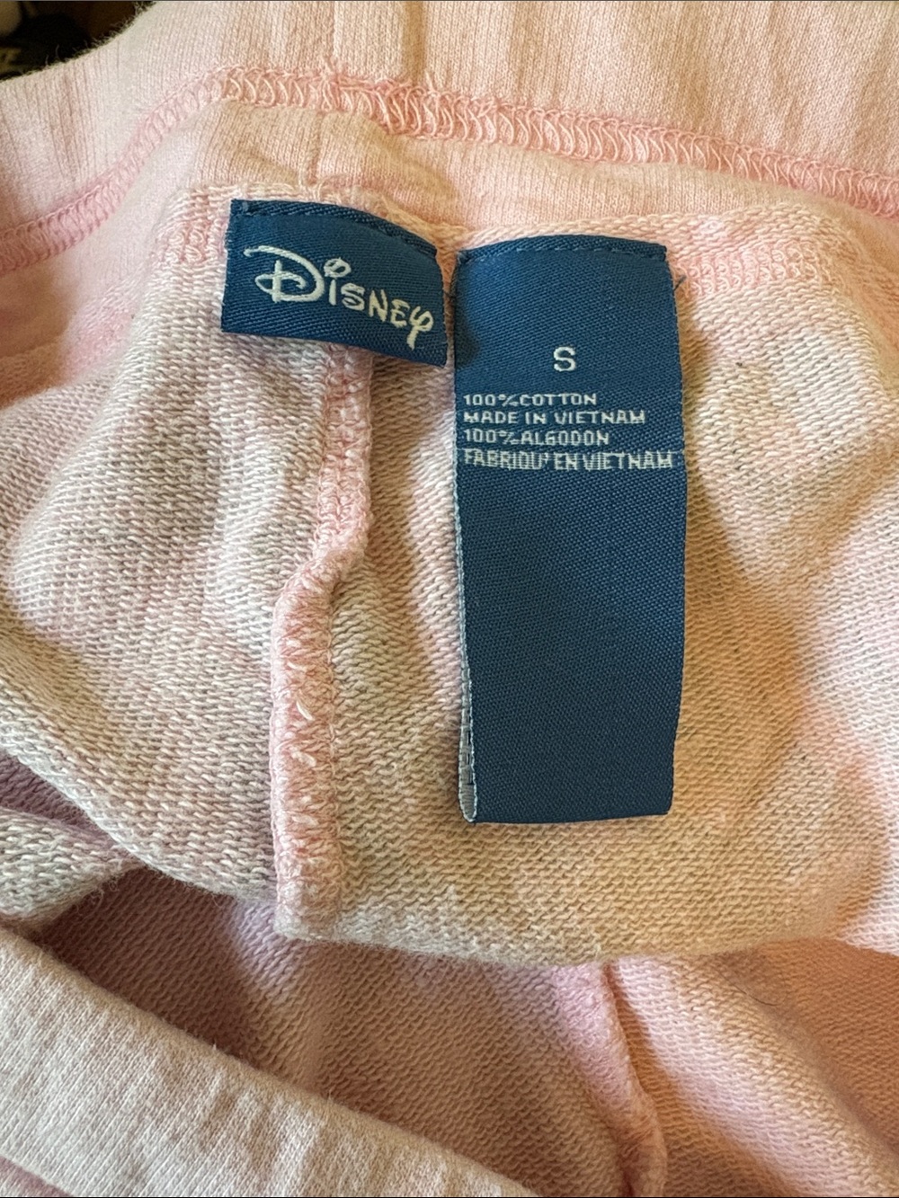 Pink Disney Mickey Mouse Graphic Shorts with Black 'Mickey' Script Size Small - Picture 3 of 3